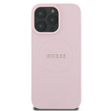 Husa pentru iPhone 15 Pro Max, Guess Grained Gold Ring MagSafe (GUHMP15XPGHSMMP), roz