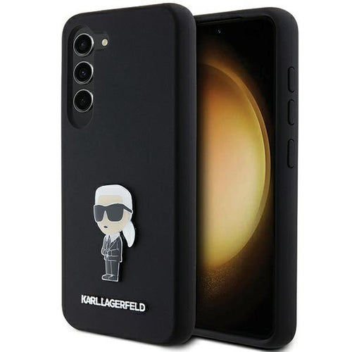 Husa pentru Samsung Galaxy S23 Plus, Karl Lagerfeld Silicone (KLHCS23MSMHKNPK), negru
