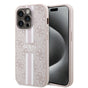 Husa pentru iPhone 15 Pro, Guess Hardcase 4G Printed Stripes MagSafe (GUHMP15LP4RPSP), roz