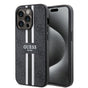Husa pentru iPhone 15 Pro Max, Guess Hardcase 4G Printed Stripes MagSafe (GUHMP15XP4RPSK), negru
