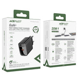 Incarcator retea Acefast (A82), Type-C, GaN Technology, PD20W, Supports Incarcare rapida, negru