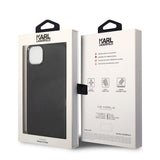 Husa pentru iPhone 14 Plus, Karl Lagerfeld Hardcase Leather Perforated (KLHCP14MFWHK), negru