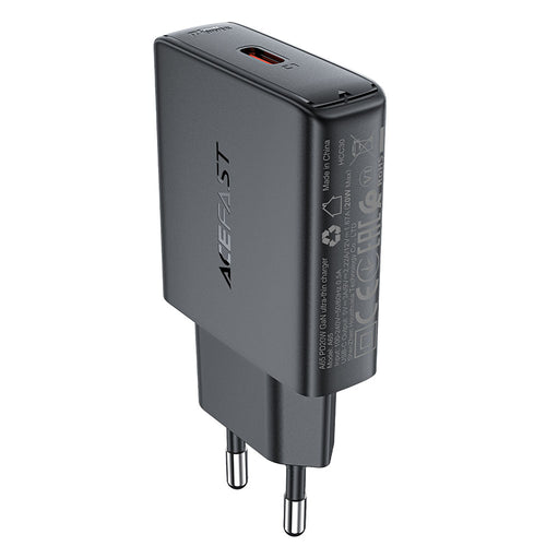 Incarcator retea Acefast (A65), Type-C, GaN Technology, 20W, Power Delivery, negru