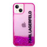 Husa pentru iPhone 14 Plus, Karl Lagerfeld Hardcase Liquid Glitter (KLHCP14MLCKVF), roz