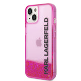 Husa pentru iPhone 14 Plus, Karl Lagerfeld Hardcase Liquid Glitter (KLHCP14MLCKVF), roz