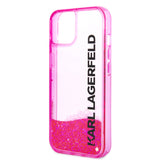 Husa pentru iPhone 14 Plus, Karl Lagerfeld Hardcase Liquid Glitter (KLHCP14MLCKVF), roz