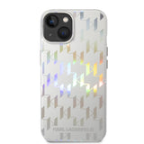 Husa pentru iPhone 14 Plus, Karl Lagerfeld Hardcase Monogram (KLHCP14MLGMMSV3), argintiu