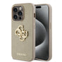 Husa pentru iPhone 15 Pro, Guess Leather Perforated 4G (GUHCP15LPSP4LGD), auriu