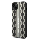 Husa pentru iPhone 14 Plus, Karl Lagerfeld Hardcase Monogram (KLHCP14MPGKLSKG), gri