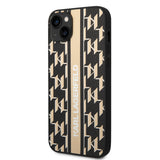 Husa pentru iPhone 14 Plus, Karl Lagerfeld Hardcase Monogram (KLHCP14MPGKLSKW), maro