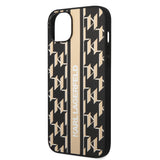 Husa pentru iPhone 14 Plus, Karl Lagerfeld Hardcase Monogram (KLHCP14MPGKLSKW), maro