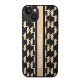 Husa pentru iPhone 14 Plus, Karl Lagerfeld Hardcase Monogram (KLHCP14MPGKLSKW), maro