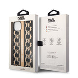 Husa pentru iPhone 14 Plus, Karl Lagerfeld Hardcase Monogram (KLHCP14MPGKLSKW), maro