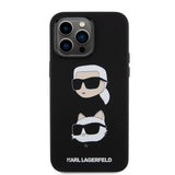 Husa pentru iPhone 15 Pro Max, Karl Lagerfeld Silicone (KLHCP15XSDHKCNK), negru