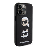 Husa pentru iPhone 15 Pro Max, Karl Lagerfeld Silicone (KLHCP15XSDHKCNK), negru