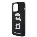 Husa pentru iPhone 15 Pro Max, Karl Lagerfeld Silicone (KLHCP15XSDHKCNK), negru