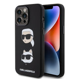Husa pentru iPhone 15 Pro Max, Karl Lagerfeld Silicone (KLHCP15XSDHKCNK), negru
