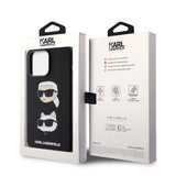 Husa pentru iPhone 15 Pro Max, Karl Lagerfeld Silicone (KLHCP15XSDHKCNK), negru