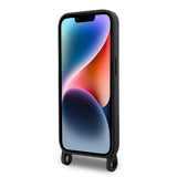 Husa pentru iPhone 15 Pro Max, Karl Lagerfeld Silicone Crossbody (KLHCP15XSCBSKNK), negru