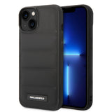 Husa pentru iPhone 14 Plus, Karl Lagerfeld Hardcase Leather Puffy (KLHCP14MPSQAK), negru