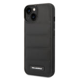 Husa pentru iPhone 14 Plus, Karl Lagerfeld Hardcase Leather Puffy (KLHCP14MPSQAK), negru