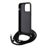 Husa pentru iPhone 15 Pro Max, Karl Lagerfeld Saffiano Crossbody (KLHCP15XSASKNPSK), negru