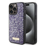 Husa pentru iPhone 15 Pro Max, Guess Rhinestone Metal Logo (GUHCP15LPFGSBSP), mov