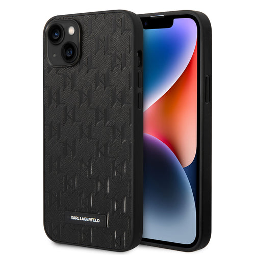 Husa pentru iPhone 14 Plus, Karl Lagerfeld Saffiano (KLHCP14MSAKLHPK), negru