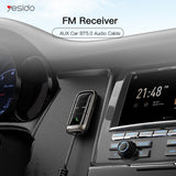 Modulator FM Yesido Modulator FM Bluetooth Car Receiver (YAU32), Afisaj LED, TF Card, negru