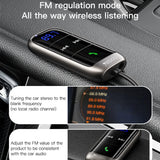 Modulator FM Yesido Modulator FM Bluetooth Car Receiver (YAU32), Afisaj LED, TF Card, negru