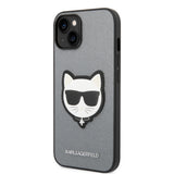 Husa pentru iPhone 14 Plus, Karl Lagerfeld Saffiano (KLHCP14MSAPCHG), argintiu