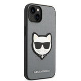Husa pentru iPhone 14 Plus, Karl Lagerfeld Saffiano (KLHCP14MSAPCHG), argintiu