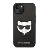 Husa pentru iPhone 14 Plus, Karl Lagerfeld Saffiano (KLHCP14MSAPCHK), negru