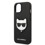 Husa pentru iPhone 14 Plus, Karl Lagerfeld Saffiano (KLHCP14MSAPCHK), negru