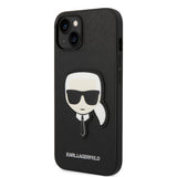 Husa pentru iPhone 14 Plus, Karl Lagerfeld Saffiano (KLHCP14MSAPKHK), negru