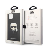 Husa pentru iPhone 14 Plus, Karl Lagerfeld Saffiano (KLHCP14MSAPKHK), negru