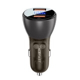 Incarcator auto Acefast (B7), 2x USB, 45W, Dual Incarcare rapida, cu LED Afisaj digital, negru