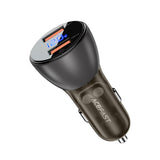 Incarcator auto Acefast (B7), 2x USB, 45W, Dual Incarcare rapida, cu LED Afisaj digital, negru