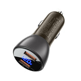 Incarcator auto Acefast (B7), 2x USB, 45W, Dual Incarcare rapida, cu LED Afisaj digital, negru