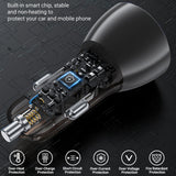 Incarcator auto Acefast (B7), 2x USB, 45W, Dual Incarcare rapida, cu LED Afisaj digital, negru