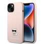 Husa pentru iPhone 14 Plus, Karl Lagerfeld Silicone (KLHCP14MSLCTPI), roz