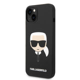 Husa pentru iPhone 14 Plus, Karl Lagerfeld Silicone (KLHCP14MSLKHBK), negru