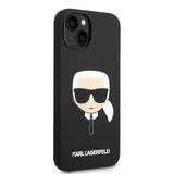 Husa pentru iPhone 14 Plus, Karl Lagerfeld Silicone (KLHCP14MSLKHBK), negru