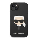 Husa pentru iPhone 14 Plus, Karl Lagerfeld Silicone (KLHCP14MSLKHBK), negru