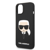Husa pentru iPhone 14 Plus, Karl Lagerfeld Silicone (KLHCP14MSLKHBK), negru