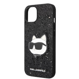 Husa pentru iPhone 14 Plus, Karl Lagerfeld Hardcase Glitter (KLHCP14MG2CPK), negru