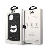Husa pentru iPhone 14 Plus, Karl Lagerfeld Hardcase Glitter (KLHCP14MG2CPK), negru