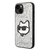 Husa pentru iPhone 14 Plus, Karl Lagerfeld Hardcase Glitter (KLHCP14MG2CPS), argintiu