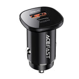 Incarcator auto Acefast (B1), Type-C, USB, Dual port, 38W, PD Incarcare rapida, cu LED Light, negru
