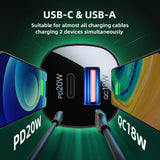 Incarcator auto Acefast (B1), Type-C, USB, Dual port, 38W, PD Incarcare rapida, cu LED Light, negru